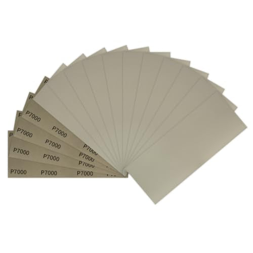 Sandpaper 7000 Grit 15 Sheets, Wet Dry Sand Paper 9 x 3.6 Inch - style: 7000 Grit 15PCS