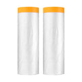 HARFINGTON 2pcs Pre-Taped Masking Film 94.5" x65ft w Plastic Sheeting,Clear - color: Clear, size: 94.5"x65ft