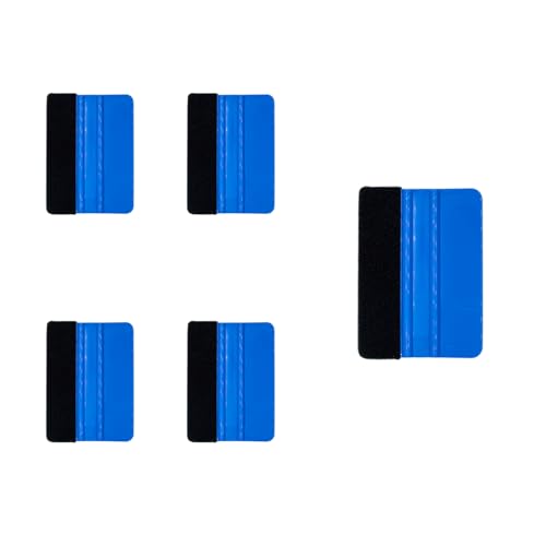 10pcs Plastic Felt Edge Squeegee 4 Inch - Car Vinyl Wrap Decal Applicator Tool with Black Felt Edge - Bubble Free Application for Tint, Stickers, Graphics - Professional Scraper - size: 10pcs