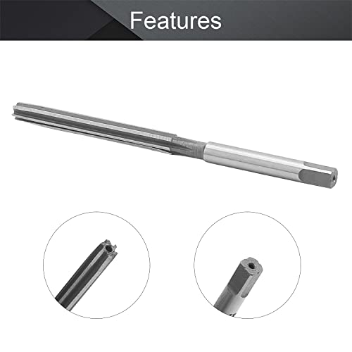 Utoolmart Hand Reamer 5mm Alloy Tool Steel H8 6 Straight Flutes 9Crsi Hand Milling Cutter Tool 1pcs - size: 5mm