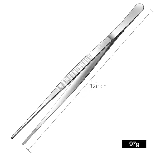 Aniso Long Tweezers, Stainless Steel, 12 Inches - size: 12 inches