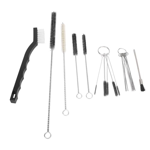 ZJchao 8Pcs Multi-Purpose Airbrush Cleaning Brush Set, Air Spray Tool Cleaning Brush Set for Cleaning Small Passages and Hard to Reach Areas for Paint Tool