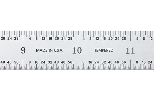 PEC Tools 18" Flexible Metal Ruler, 3R Graduation, Precision Measuring Tool - color: Carbon Steel-Flexible, size: 18"