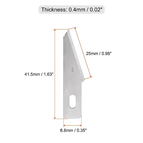 HARFINGTON 40pcs Exacto Knife Blades #2 Hobby Knife Replacement Blades