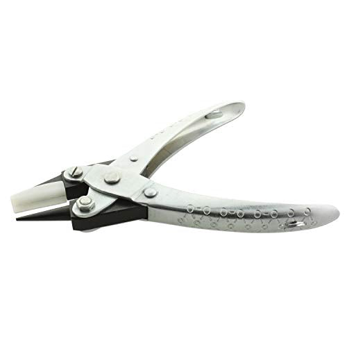The Beadsmith Round Nose/Nylon Flat Nose Parallel Pliers - style: Round/Nylon Flat Jaw - 140mm