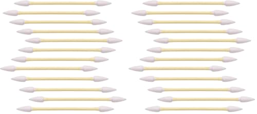 1200pcs Precision Tip Cotton Swabs for Makeup, Bamboo Sticks and Double Pointed (Pack of 2) - size: 24 Pack (1200)