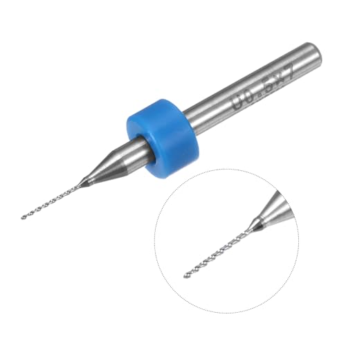uxcell PCB Drill Bits 0.5mm Tungsten Carbide Rotary Tool Jewelry CNC Engraving Print Circuit Board Micro Drill Bits 1/8 Inch Shank 40 Pcs - color: Blue, size: 0.5mm
