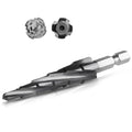 Cobalt M35 4 Spiral Flutes Step Drill Bit for Metal 3/16" to 1/2" - size: M35 Spiral 3/16" to 1/2"