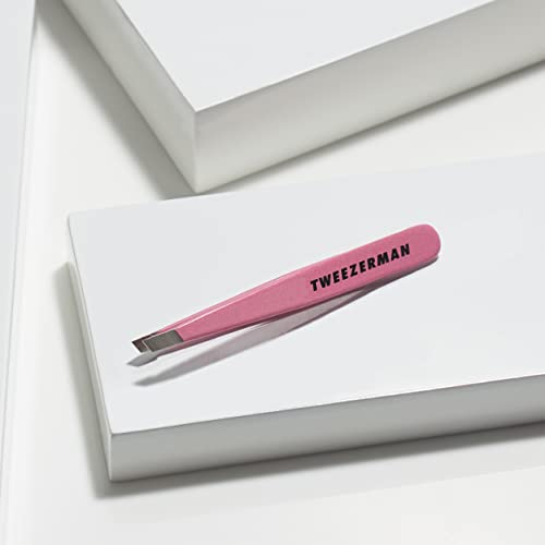 Tweezerman Exclusive Mini Slant –Tweezerman Tweezers for Eyebrows Tea Rose - style: Tea Rose