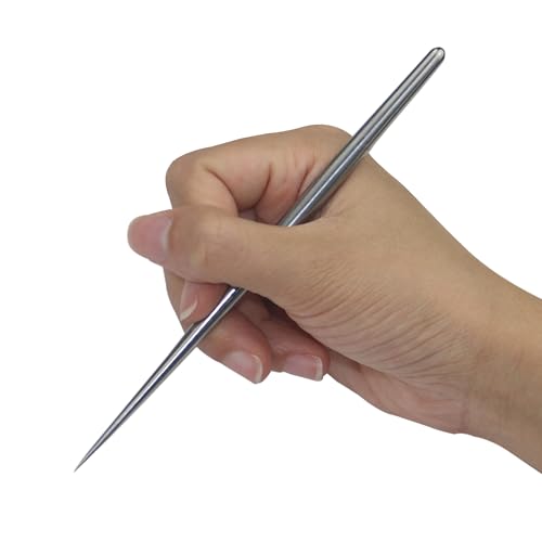 2 PCS Clay Needle Tools Sculpting Ceramics Pottery Carving Tools for Model Clay Supplies,Stainless Steel Ceramic & Pottery Needle Tools 5.9 Inch Texture Needle Pottery Scoring Tool,Silver, LXLVOUEG - color: silver, size: 5.9x0.26Inch-2P