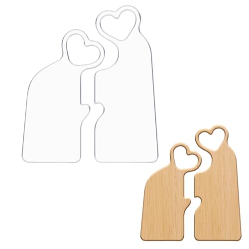 2Pcs Router Templates Acrylic Clear Valet Tray Router Template Woodworking Kitchen Inlay Templates Charcuterie Board Handicraft Decorative 6.3x15.7 inch - style: Cutting board