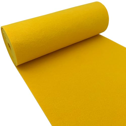 aufodara Felt Fabric 11.8 x 98.4 inch Craft Felt Fabric Roll, Felt 3mm Thick for Felt Table Mats DIY Arts & Crafts Patchwork Sewing Decorations (Yellow) - color: Yellow