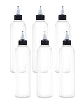 EOSAU 6 Pcs 8oz Clear Plastic Squeeze Bottles for Liquids, Twist Top Cap - color: Clear, size: 8oz 6Pack