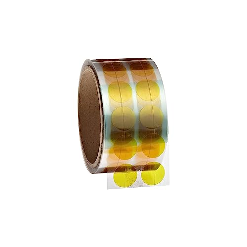 Bertech Polyimide Masking Discs, 3/4 Inch Diameter, Amber, Made from High Temperature Polyimide Film with Silicon Adhesive (1,000 Per Roll), RoHS Compliant - size: 0.75 Inches