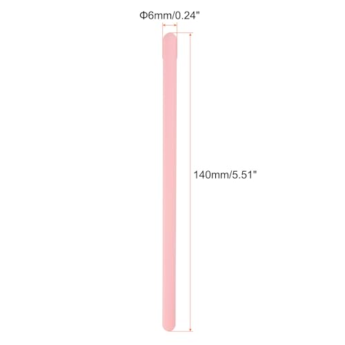 HARFINGTON 2Pcs Silicone Stir Sticks 5.5" Reusable Stirring Rods for Mixing Epoxy Resin Liquid Paint Arts DIY Crafts, Pink - color: Pink
