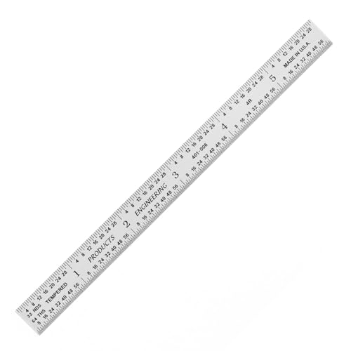 PEC Tools 6" Metal Ruler, Flexible, 4R Graduation, High Accuracy - color: Stainless Steel-Flexible, size: 6"