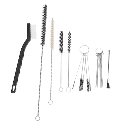 ZJchao 8Pcs Multi-Purpose Airbrush Cleaning Brush Set, Air Spray Tool Cleaning Brush Set for Cleaning Small Passages and Hard to Reach Areas for Paint Tool