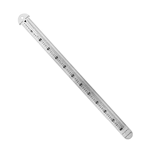 Pacific Arc 12 inch Pica Pole Metal Ruler, with Pica, Points, Inches, and Agate Measurements, Stainless Steel Ruler for Drafting