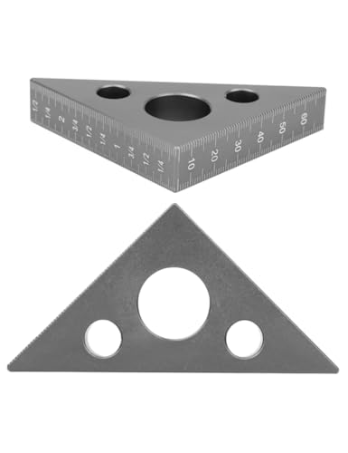 Right Angle Ruler， 45 n 90 Degree Small Aluminum Alloy Triangle Ruler