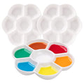 MEEDEN Ceramic Watercolor Paint Palette: 3Pcs 7-Well Color Mixing Tray 4.7"