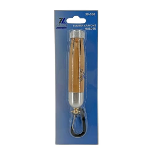 Zeluga 30-560 Lumber Crayon Holder, Beech Wood Clip w/Aluminum Carabiner