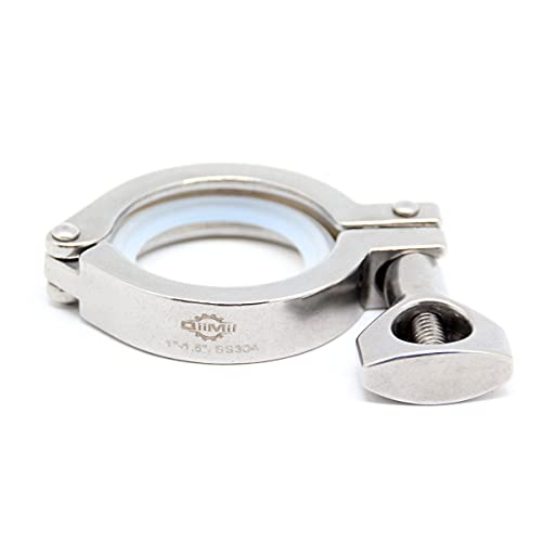 TC 1.5" Tri Clamp with Wing Nut Stainless Steel 304 Heavy Duty Sanitary Clamp Single Pin(2 pack) - size: 1.5 inch(2 pack)