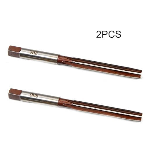 Utoolmart Hand Reamer 9mm Alloy Tool Steel H8 6 Straight Flutes 9Crsi Hand Milling Cutter Tool 2pcs - size: 9mm(2pcs)