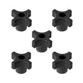 POWERTEC 5 Pack 5/16"-18 4 Point Knobs, Threaded Clamping Knobs for T Track & Table Saw Accessories, Featherboard, Woodworking Jigs on Miter Saw, Router Table, Drill Press (QNB3003) - style: 5/16", 4-Point
