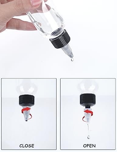 EOSAU 20 Pcs 2oz Clear Plastic Squeeze Bottles for Liquids, Twist Top Cap - color: Clear, size: 2oz 20Pack
