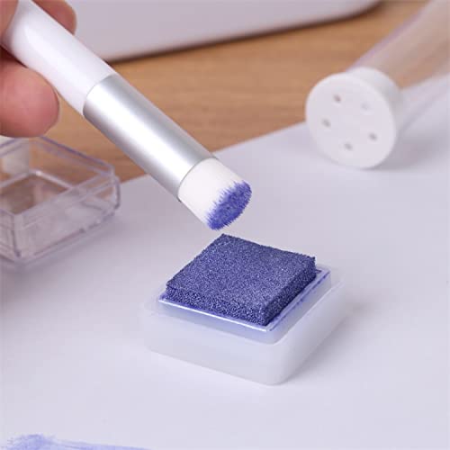 4PCS Mini Ink Paints Mixing Brush Blending Tools Smooth Ink Painting Small Brushes Hand Tools for DIY Scrapbooking Paper Cards Making - color: 4pcs(j)