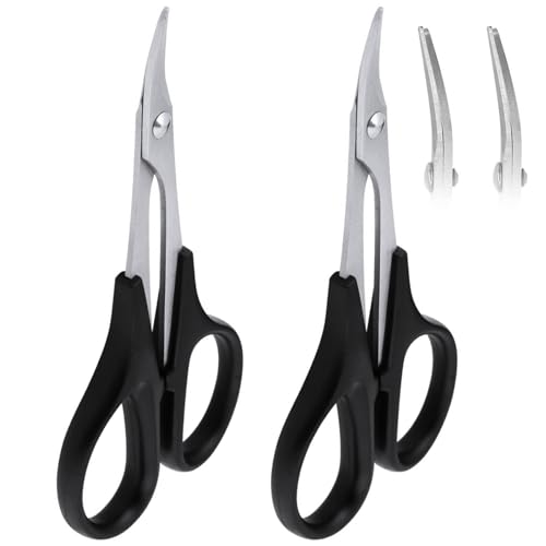2PCS HobbyPark RC Body Curved Scissors Trimming Scissor for RC Vehicle Truck Buggy Lexan Plastic Bodyshell Helicopter Canopy
