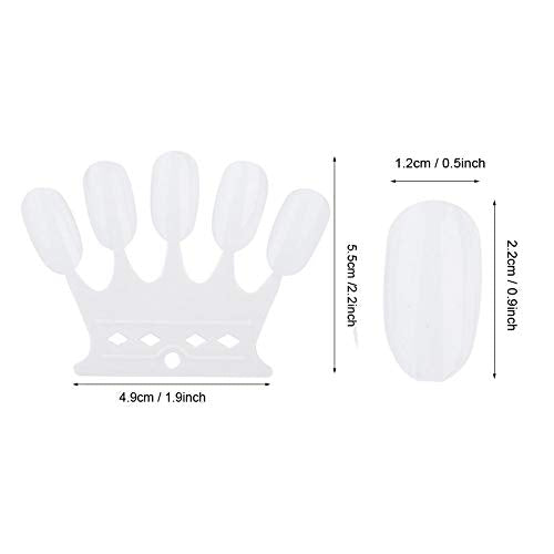 Nail Color Card, 50 Pcs Nail Art Practice Tips, Manicure Polish Gel Display Tool (1# White) - color: 1# White
