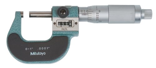 Mitutoyo 193-211CAL Digit Outside Micrometer with Calibration, Inch, Friction Thimble, 0-1" Range, 0.0001" Graduations, +/-0.0001" Accuracy - style: With Certificate of Traceability to NIST