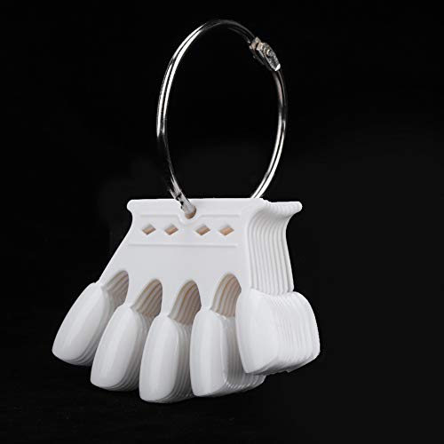 Nail Color Card, 50 Pcs Nail Art Practice Tips, Manicure Polish Gel Display Tool (1# White) - color: 1# White