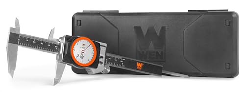 WEN 6-Inch Stainless Steel Digital Dial Caliper with LED Readout, Smart Functionality, and Storage Case, IP67 Rated (10767D) - style: Stainless Steel w/ Smart Display