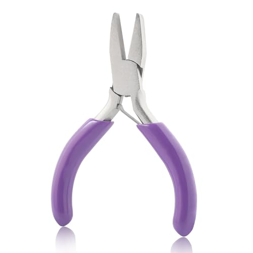 Mini Flat Nose Pliers 3 Inches Duckbill Pliers Miniature Pocket Plier Mini Precision Pliers For Jewelry Making Bending Wire Small Object Gripping Diy Craft Hobby Supplies - style: Flat Nose Pliers