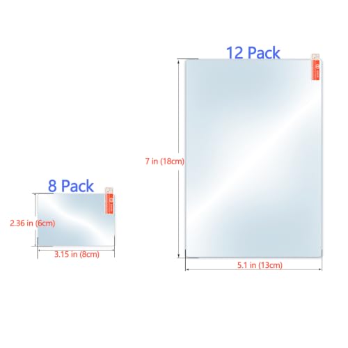 Windshield Sticker Applicator Electrostatic Film for Easy Application, Removal and Re-Application from Car to Car-12 Pack 5"x7",8 Pack2.4" x 3.1" Sheets - size: 2 Pack (20 sheets total)