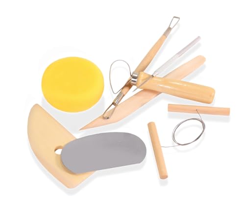 IRSTBL - 12" Banding Wheel for Pottery – Heavy Duty Plastic Pottery Turntable & Sculpting Wheel with Steel Bearings, Anti-Slip Base and 8-Piece Clay Tool Set