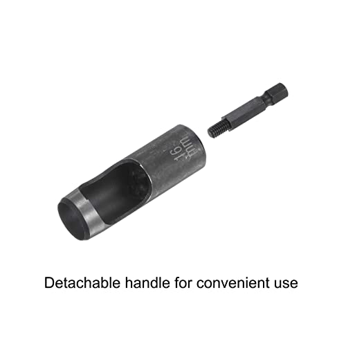 HARFINGTON Leather Hollow Punch Hex Shank for Drills, 16mm Dia Hole Punch for Thick Fabrics Leathercraft Working - size: 16mm