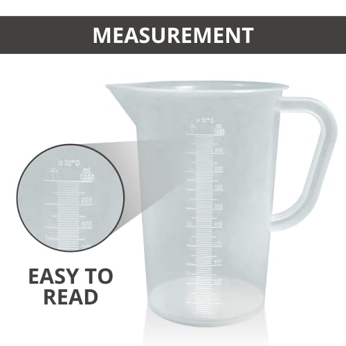 Plastic Graduated Measuring and Mixing Pitcher, 1000ml - size: 1 Liter
