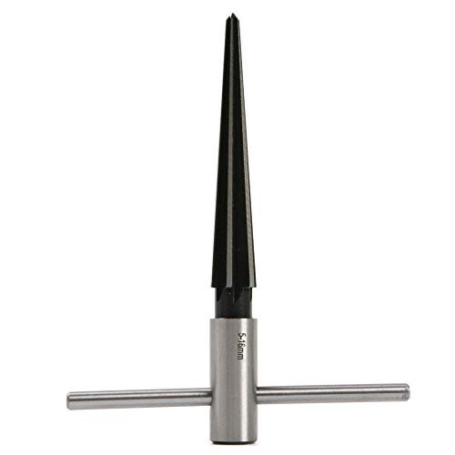 ATOPLEE T Handle Reamer, Tapered Straight Flute Handle Hole Pipe Reaming Tool for Wood Latches/Guitar/Woodworker/Luthier/Repairman Maintenance (5-16mm)