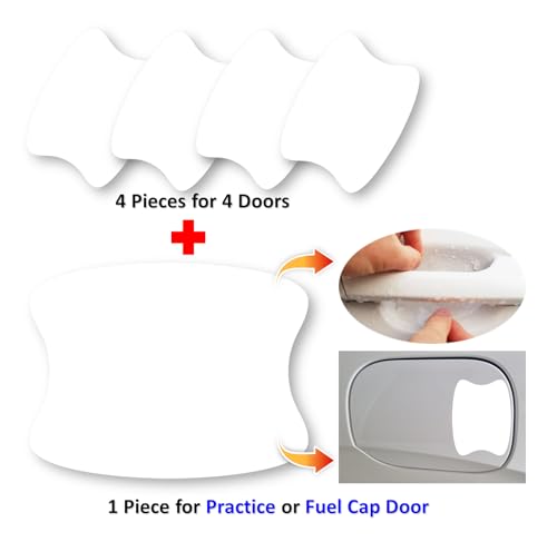 [3M]-5pcs Customized Car Door Handle Cup Protector Made with 3M PPF - color: Clear/5pcs