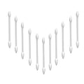Double Precision Tips cotton swabs with Paper Stick, 600pcs - size: 600pcs（Pack of 2）