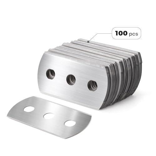 NEWISHTOOL 3-Hole Blades Film Slitting Blade 100 Pcs Replacement Blades - color: Replacement Blades