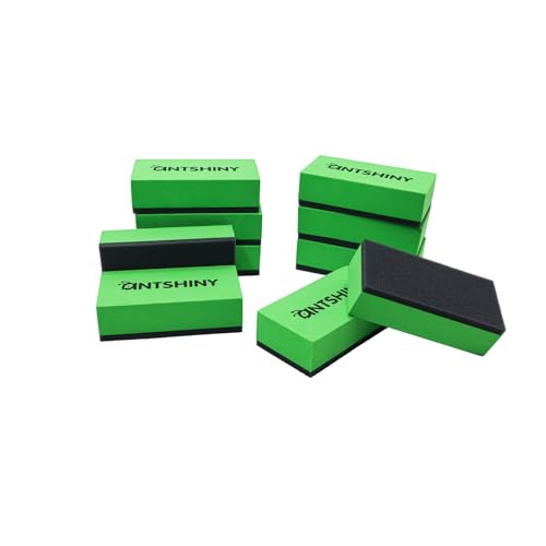 Ceramic Coating Applicator Sponges Block,Car Detailing Coat applicator Sponge Pads Kit,(10, Green)