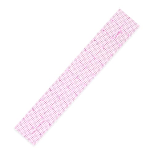 KEARING 2"x12" Clear Sewing Graph Ruler - PVC Plastic Pattern Grading Ruler - style: B70(12")