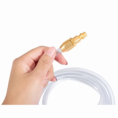 Premium Solid Brass 2PCS Pneumatics Reusable Replacement Fitting 1/4" Barb For 1/4-Inch ID Polyurethane Air Hose With 1/4" NPT Rigid Replacement - size: 2PCS 1/4" Barb With 1/4" NPT