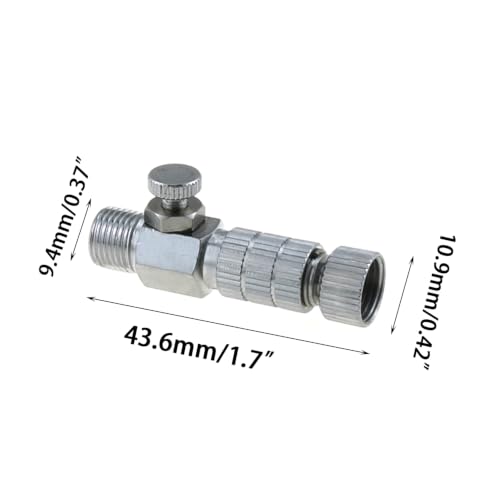 TAODAN 1/8 Inch BSP Male and Female Airbrush Connector with Plug and Air Flow Control Valve Power Tool Accessories