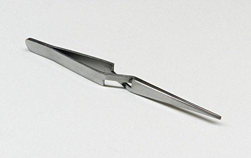 Cross Lock Tweezer Short Pointed Self Closing 4-3/4" Reverse Action Forcep S.S. By JTS