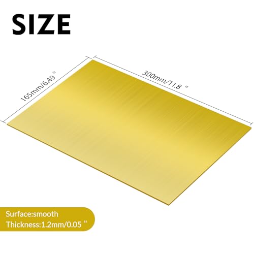 Laser Engraving Blank ABS Double Color Plastic Sheet(Gold) - color: Gold